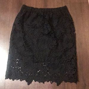 Black lace skirt